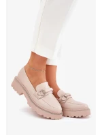 Dámské zdobené mokasíny s cyrkoniemi Patina – béžové Dámské zdobené mokasíny s cyrkoniemi Patina – béžové