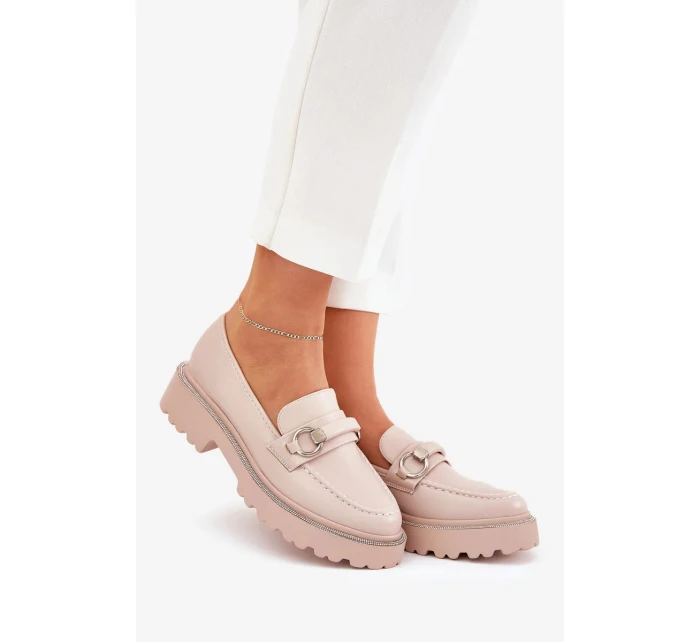 Dámské zdobené mokasíny s cyrkoniemi Patina – béžové Dámské zdobené mokasíny s cyrkoniemi Patina – béžové