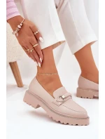 Dámské zdobené mokasíny s cyrkoniemi Patina – béžové Dámské zdobené mokasíny s cyrkoniemi Patina – béžové