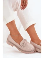 Dámské zdobené mokasíny s cyrkoniemi Patina – béžové Dámské zdobené mokasíny s cyrkoniemi Patina – béžové