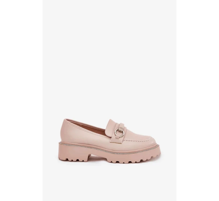 Dámské zdobené mokasíny s cyrkoniemi Patina – béžové Dámské zdobené mokasíny s cyrkoniemi Patina – béžové