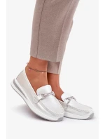 Dámské kožené mokasíny S.Barski – perlové Dámské kožené mokasíny S.Barski – perlové