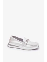Dámské kožené mokasíny S.Barski – perlové Dámské kožené mokasíny S.Barski – perlové