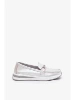 Dámské kožené mokasíny S.Barski – perlové Dámské kožené mokasíny S.Barski – perlové