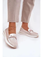 Dámské kožené mokasíny S.Barski – perlově růžové Dámské kožené mokasíny S.Barski – perlově růžové