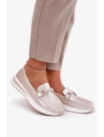 Dámské kožené mokasíny S.Barski – perlově růžové Dámské kožené mokasíny S.Barski – perlově růžové