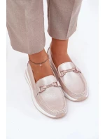 Dámské kožené mokasíny S.Barski – perlově růžové Dámské kožené mokasíny S.Barski – perlově růžové