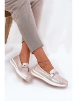 Dámské kožené mokasíny S.Barski – perlově růžové Dámské kožené mokasíny S.Barski – perlově růžové