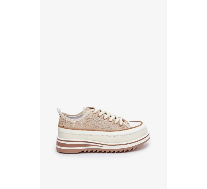 Dámské trampky na masivní platformě S.Barski – béžové Dámské trampky na masivní platformě S.Barski – béžové