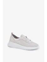 Dámské kožené sportovní boty na platformě Vinceza – bílé