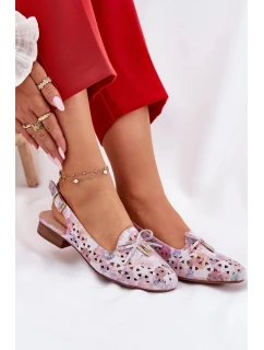 Dámské perforované baleríny s otevřenou patou Navinnia – multikolor