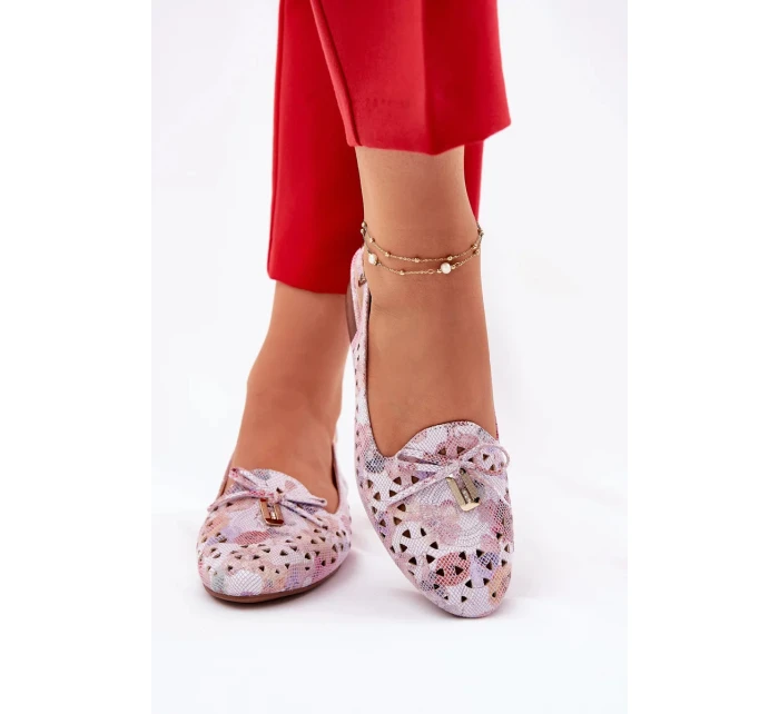 Dámské perforované baleríny s otevřenou patou Navinnia – multikolor Dámské perforované baleríny s otevřenou patou Navinnia – multikolor