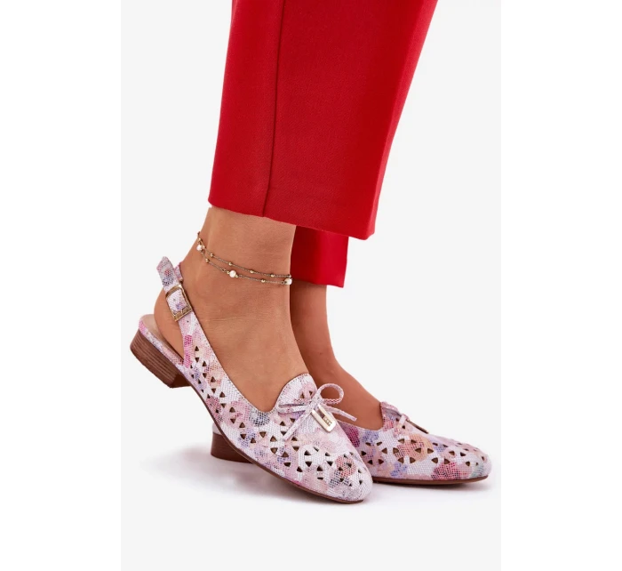 Dámské perforované baleríny s otevřenou patou Navinnia – multikolor Dámské perforované baleríny s otevřenou patou Navinnia – multikolor