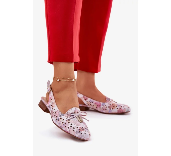 Dámské perforované baleríny s otevřenou patou Navinnia – multikolor Dámské perforované baleríny s otevřenou patou Navinnia – multikolor