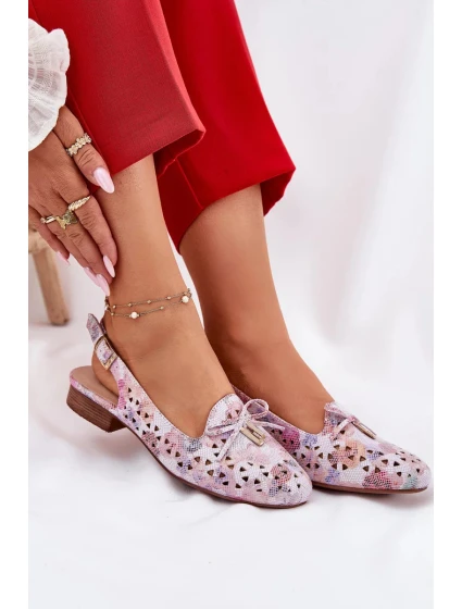 Dámské perforované baleríny s otevřenou patou Navinnia – multikolor