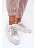 Dámské trampky na platformě Lee Cooper – bílo-šedé