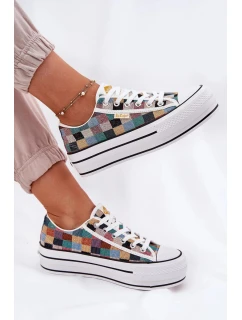 Dámské vzorované trampky na platformě Lee Cooper – multikolor