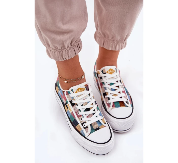 Dámské vzorované trampky na platformě Lee Cooper – multikolor Dámské vzorované trampky na platformě Lee Cooper – multikolor
