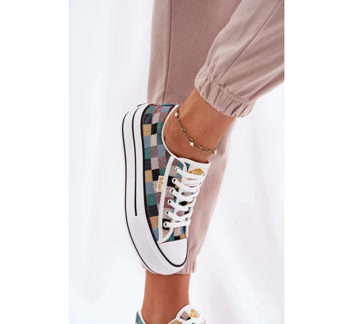 Dámské vzorované trampky na platformě Lee Cooper – multikolor Dámské vzorované trampky na platformě Lee Cooper – multikolor