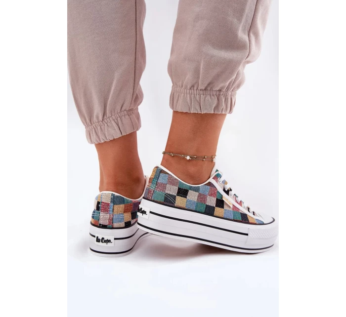 Dámské vzorované trampky na platformě Lee Cooper – multikolor Dámské vzorované trampky na platformě Lee Cooper – multikolor