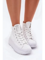 Dámské vysoké trampky Lee Cooper – bílé