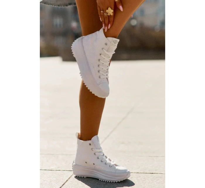 Dámské vysoké trampky Lee Cooper – bílé Dámské vysoké trampky Lee Cooper – bílé