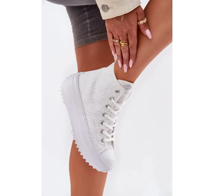 Dámské vysoké trampky Lee Cooper – bílé Dámské vysoké trampky Lee Cooper – bílé