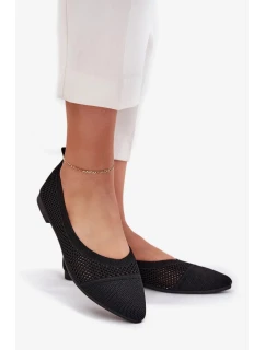 Dámské síťované baleríny Alvona – černé