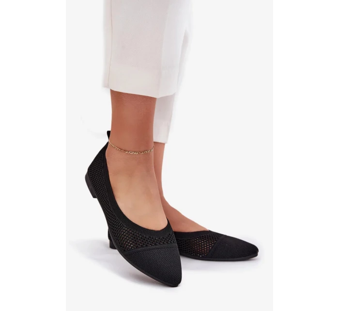Dámské síťované baleríny Alvona – černé Dámské síťované baleríny Alvona – černé