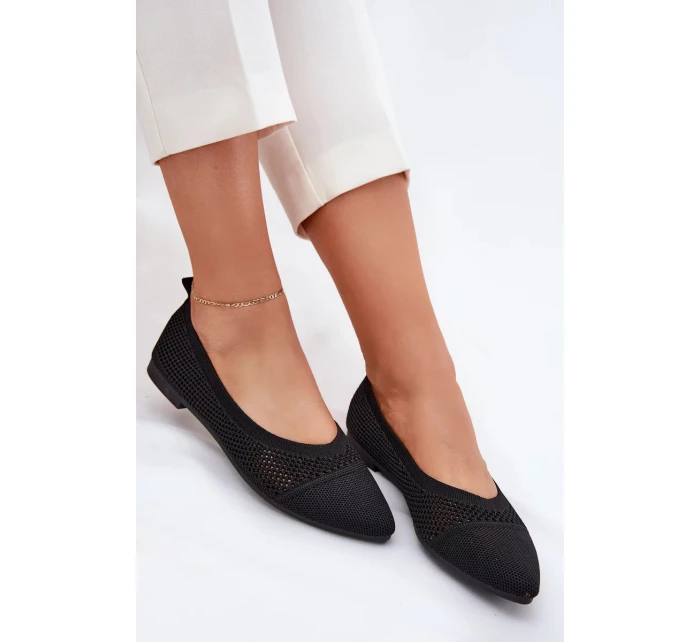 Dámské síťované baleríny Alvona – černé Dámské síťované baleríny Alvona – černé
