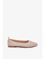 Dámské síťované textilní baleríny Sarina – béžové