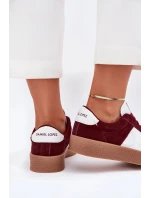 Dámské semišové sneakers Daniel Lopez Just Dare – bordó