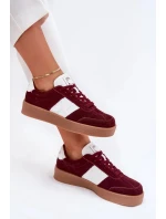 Dámské semišové sneakers Daniel Lopez Just Dare – bordó