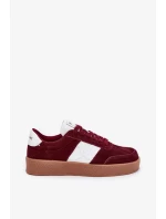 Dámské semišové sneakers Daniel Lopez Just Dare – bordó