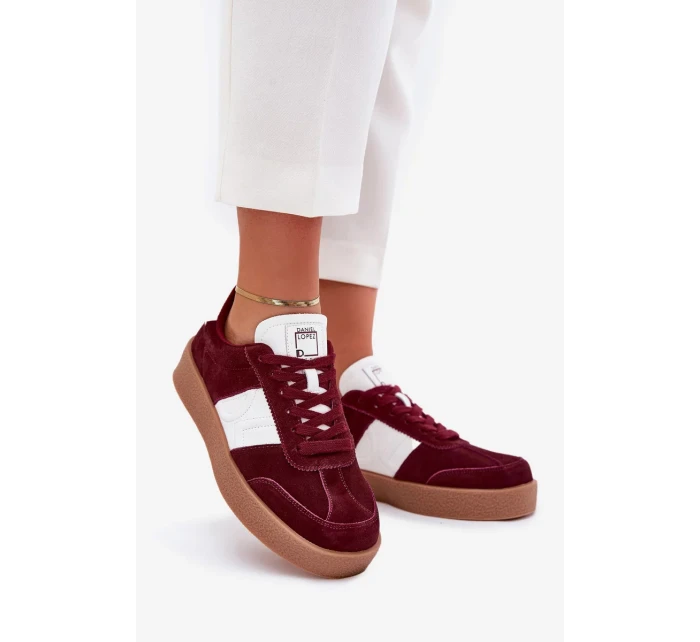 Dámské semišové sneakers Daniel Lopez Just Dare – bordó Dámské semišové sneakers Daniel Lopez Just Dare – bordó
