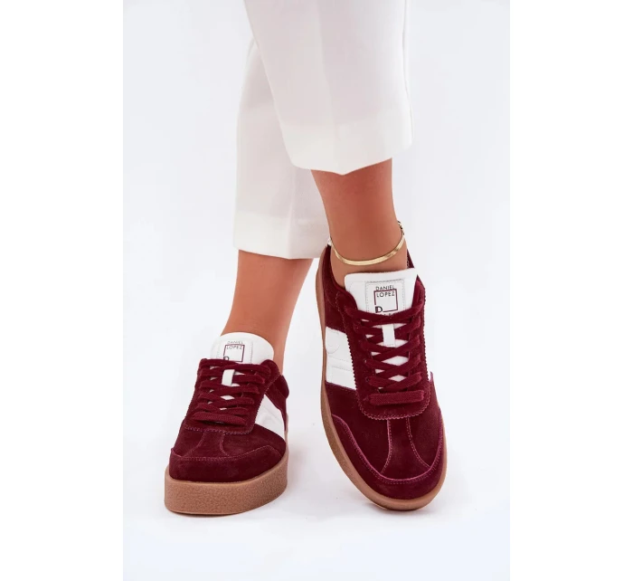 Dámské semišové sneakers Daniel Lopez Just Dare – bordó Dámské semišové sneakers Daniel Lopez Just Dare – bordó