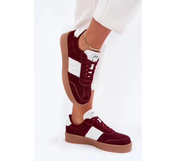 Dámské semišové sneakers Daniel Lopez Just Dare – bordó Dámské semišové sneakers Daniel Lopez Just Dare – bordó