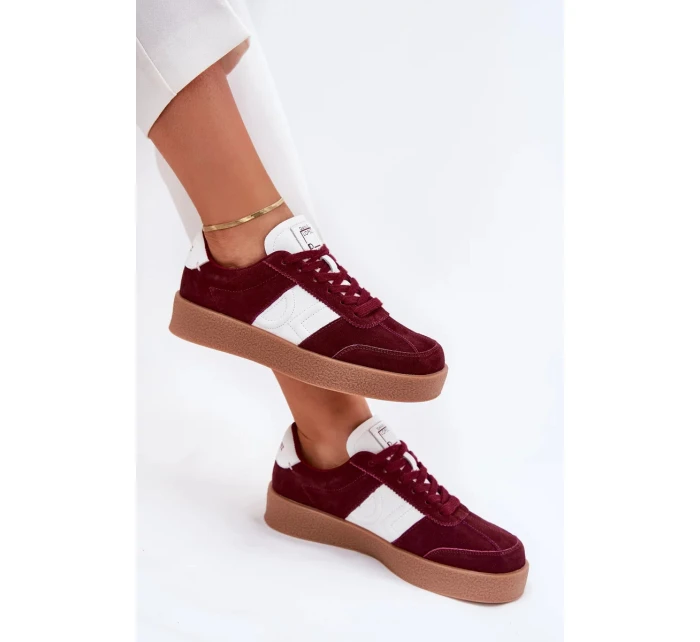 Dámské semišové sneakers Daniel Lopez Just Dare – bordó Dámské semišové sneakers Daniel Lopez Just Dare – bordó