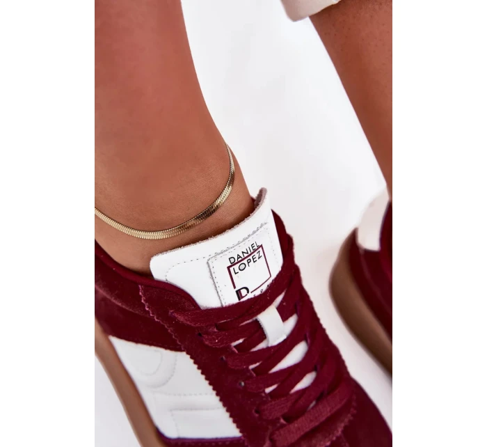 Dámské semišové sneakers Daniel Lopez Just Dare – bordó Dámské semišové sneakers Daniel Lopez Just Dare – bordó