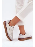 Dámské kožené sneakers Daniel Lopez Just Dare – bílo-šedé