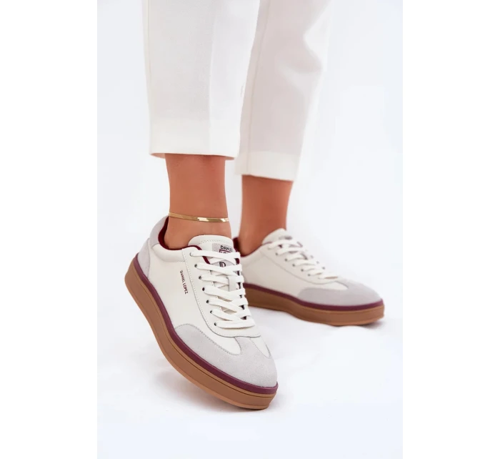 Dámské kožené sneakers Daniel Lopez Just Dare – bílo-šedé Dámské kožené sneakers Daniel Lopez Just Dare – bílo-šedé