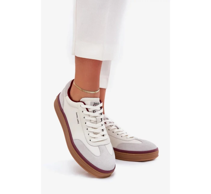Dámské kožené sneakers Daniel Lopez Just Dare – bílo-šedé Dámské kožené sneakers Daniel Lopez Just Dare – bílo-šedé