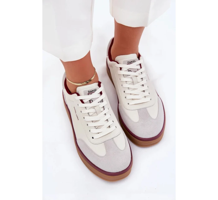 Dámské kožené sneakers Daniel Lopez Just Dare – bílo-šedé Dámské kožené sneakers Daniel Lopez Just Dare – bílo-šedé