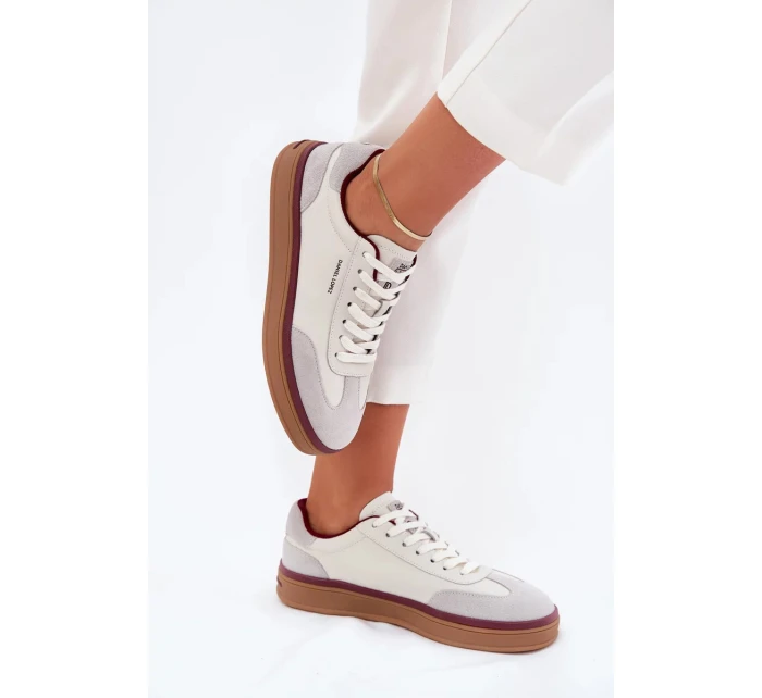 Dámské kožené sneakers Daniel Lopez Just Dare – bílo-šedé Dámské kožené sneakers Daniel Lopez Just Dare – bílo-šedé