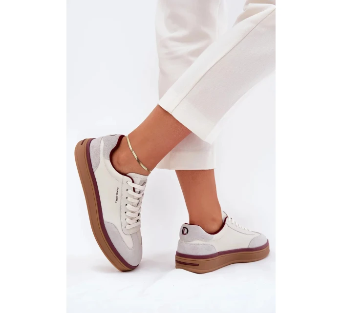 Dámské kožené sneakers Daniel Lopez Just Dare – bílo-šedé Dámské kožené sneakers Daniel Lopez Just Dare – bílo-šedé