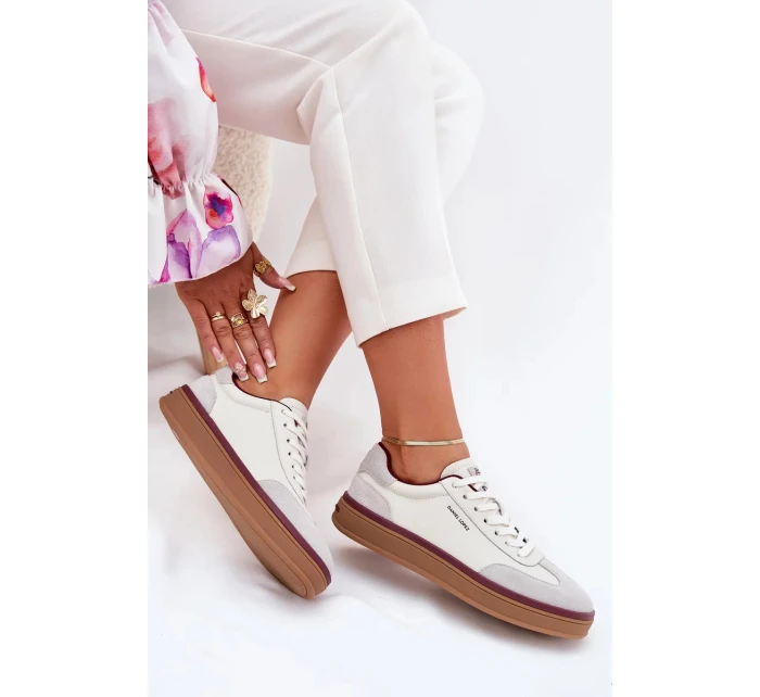 Dámské kožené sneakers Daniel Lopez Just Dare – bílo-šedé Dámské kožené sneakers Daniel Lopez Just Dare – bílo-šedé