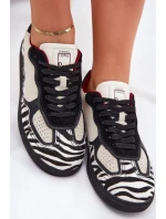 Dámské sneakers Daniel Lopez Just Dare se zebřím vzorem – béžové