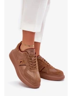 Dámské kožené sneakers na platformě Daniel Lopez Just Dare – hnědé