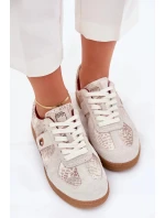 Dámské sneakers Daniel Lopez Just Dare se zvířecím vzorem – béžové