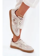 Dámské sneakers Daniel Lopez Just Dare se zvířecím vzorem – béžové